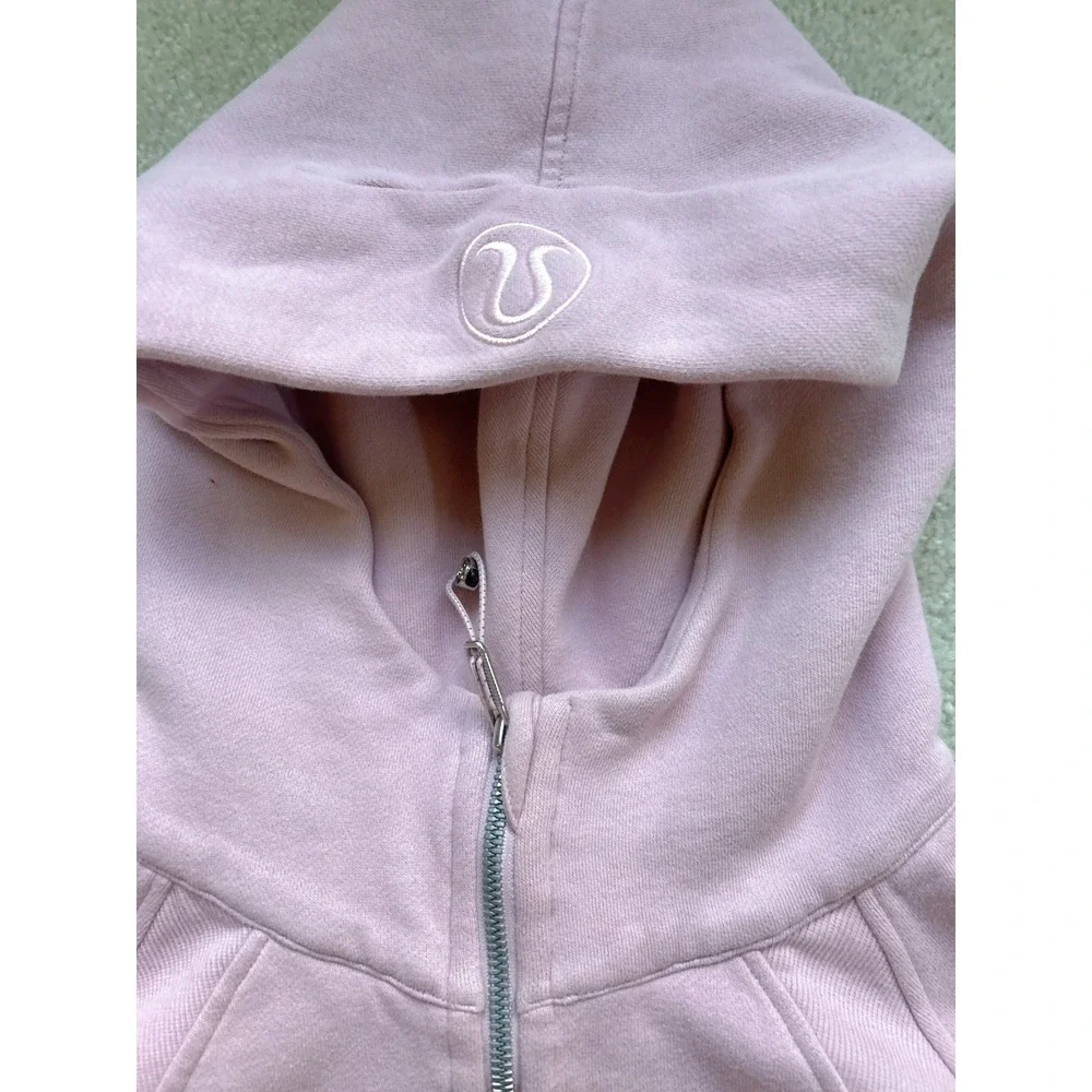 Lululemon Scuba Oversized Cropped Half-Zip Hoodie M/L Pink
